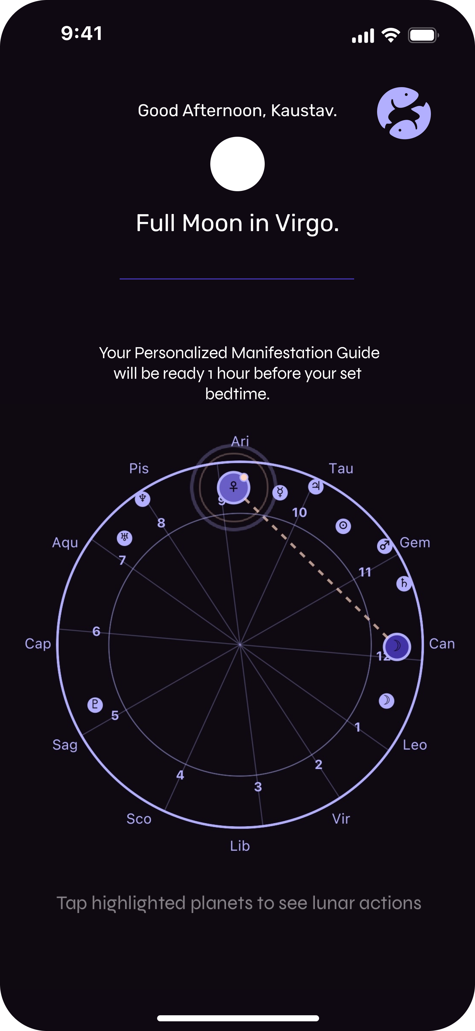 Circadia home screen